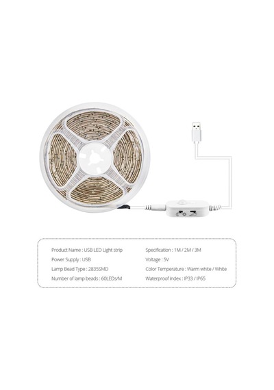 395nm UV 5V Şerit LED 5050 60/1 mt Yapışkanlı Kesilebilir
