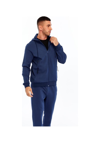 AR-MA Arma Erkek Slim Fit Interlok Kapüşonlu Sweatshirt Yandan Gizli Fermuarlı Cepli K30324989702 İndigo-i1 AR-MA Arma Erkek Slim Fit Interlok Kapüşonlu Sweatshirt Yandan Gizli Fermuarlı Cepli K30324989702 İndigo-i1