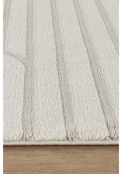 Kaşmir Halı 7/24 Plushy Runa Cream 200x290 Gri