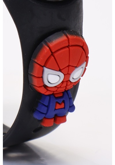 Spiderman Figürlü Dijital Led Takvimli Çocuk Kol Saati Dokunmatik Tuşlu Su Geçirmez Siyah-spider