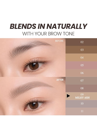 Renklendirici Ve Sabitleyici Kaş Maskarası Speedy Skinny Brow Mascara 09 Milky Ash