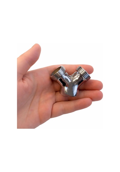 Lexroo Metal Çamaşır Bulaşık Çatalı Musluk Girişi Uzun Ömürlü Metal Gövde Çift Musluk Bağlantı