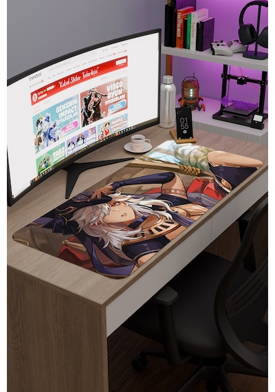 Cyno Genshin Impact Anime Gacha V1 - 90x40 Xxl Gaming Mouse Pad Fare Altlığı