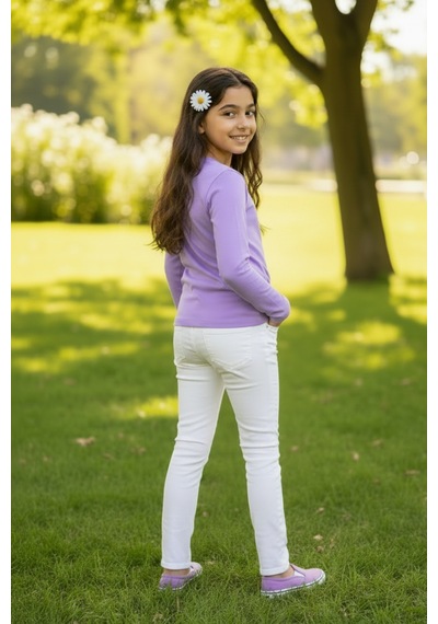 Kiagu Lila Basic Tsort - Terletmeyen Esnek Kumaş Pamuklu Mevsimlik Lila Kız Çocuk T-shirt Lila Kiagu Lila Basic Tsort - Terletmeyen Esnek Kumaş Pamuklu Mevsimlik Lila Kız Çocuk T-shirt Lila