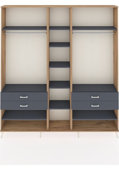 Arges Dolap 11 Raflı 4 Çekmeceli 2 Askılı 220x30x243 Çam-antrasit/antrasit Antrasıt/antrasıt Arges Dolap 11 Raflı 4 Çekmeceli 2 Askılı 220x30x243 Çam-antrasit/antrasit Antrasıt/antrasıt