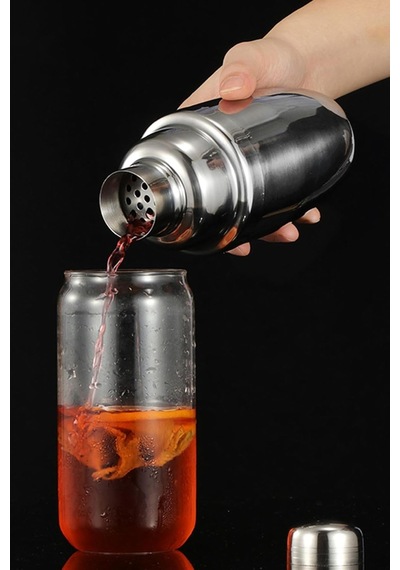 Komple Çelik 500 Ml Shaker Kokteyl Hazırlama Kabı Bardağı Cin344 Diğer