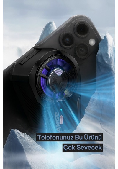 2 Kademeli Tüm Akıllı Telefonlara Uyumlu Rgb Cep Telefonu Soğutma Fanı Radyatör Soğutucu Siyah