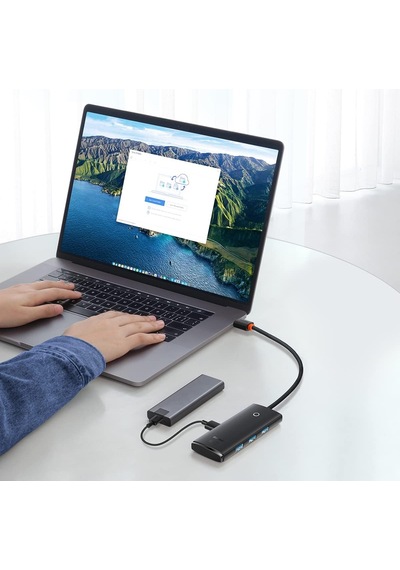 Lexroo Lite 4in1 Multifonksiyonel Type-c Hub Dock Station Siyah