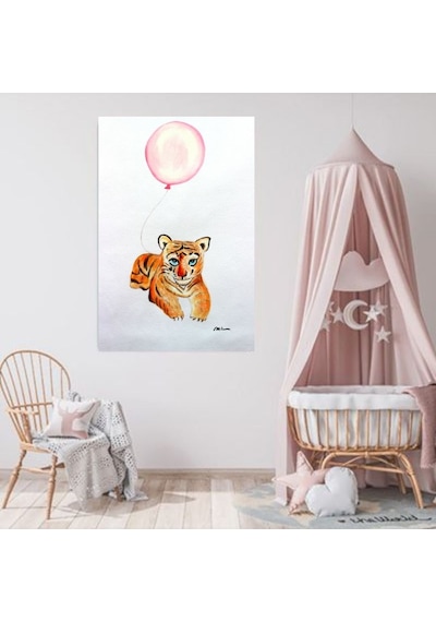 Yağlı Boya %100 El Yapımı Tablo Home In Joy Bebek Odası 50Cmx53Cm (507017205)