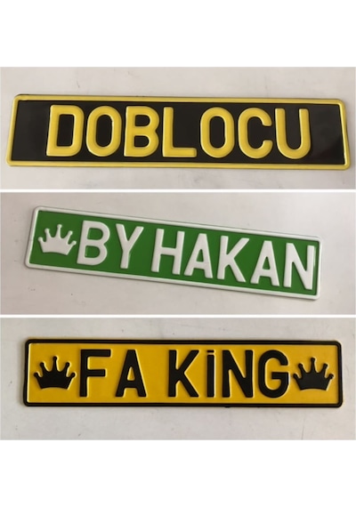 Dekor Plaka,Sari Plaka,Isimli Plaka,Plakalik,Isme Özel Plakalik 135612902