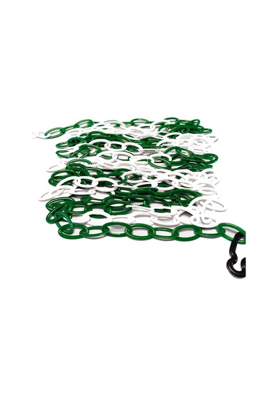 Plastik Zincir 6mm Yeşil-beyaz 25 M-3398