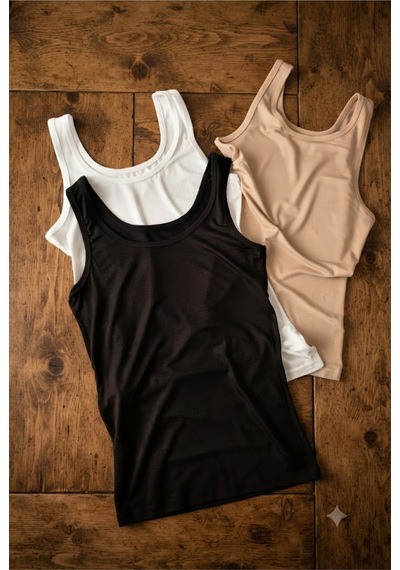 Demirsa Boutique Bambu Kumaş Kadın Atlet Kalın Askılı Ten, Siyah Ve Beyaz Renk 3'lü Set Siyah-beyaz-ten Demirsa Boutique Bambu Kumaş Kadın Atlet Kalın Askılı Ten, Siyah Ve Beyaz Renk 3'lü Set Siyah-beyaz-ten