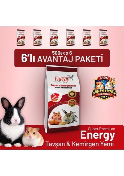 Tavşan & Kemirgen Yemi 500 G - 6 Adet