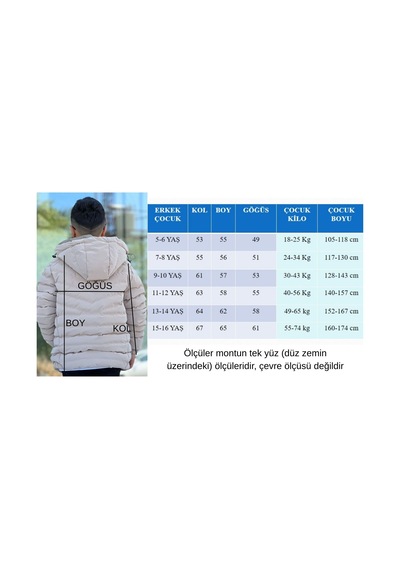 Pina Kids Erkek Çocuk Çıkarılabilir Kapüşonlu Sık Dikişli Nova Kumaş Kışlık Şişme Mont Km4016 Siyah