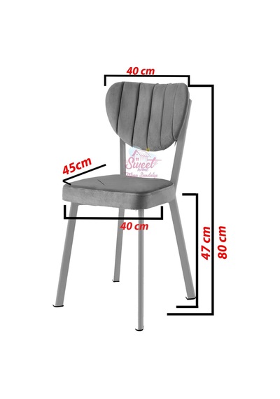 Esinti Metal Sandalye Renkli Ayak 4 Lü Set Cafe,restaurant,mutfak,salon,yemek Odası Sandalyesi 001