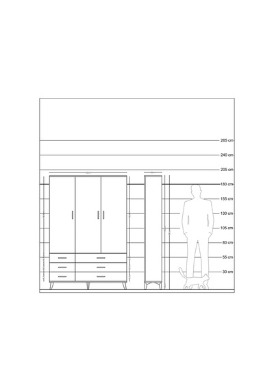 Arges Dolap 5 Raflı 6 Çekmeceli Tek Askılı 132x30x195 Çam-antrasit/aytaşı Antrasıt/aytası Arges Dolap 5 Raflı 6 Çekmeceli Tek Askılı 132x30x195 Çam-antrasit/aytaşı Antrasıt/aytası