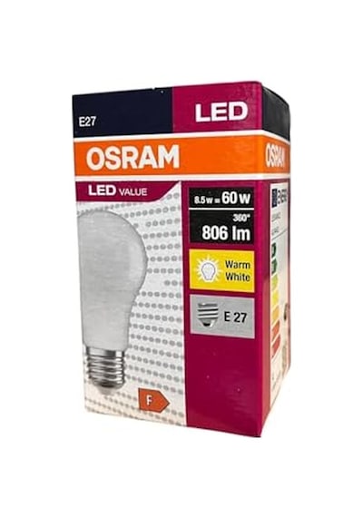 Ledvalue 8.5w E27 Led Ampul 2700k Sıcak Sarı Işık, 806 Lümen, 60w Eşdeğer Enerji Tasarruflu Ampul 10'lu P Diğer