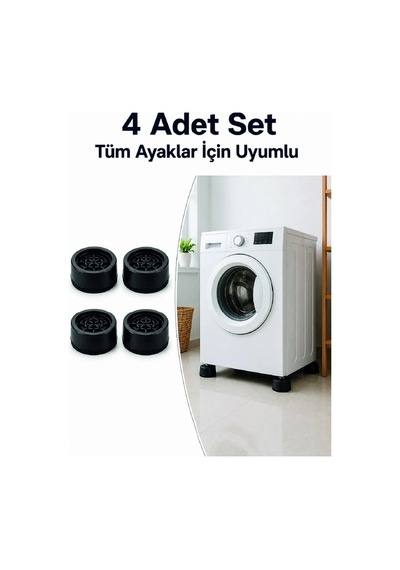 Kargo Kaymaz Tabanlı 4 Adet Makine Ayak Yükseltici Najmaddin Çok Renkli