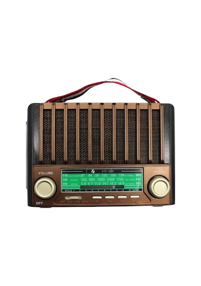 Ktf-1428 Solar Panel Destekli Şarjlı Bluetooth Hoparlör - Fm/am/sw Radyo, Aux Ve Tf Kart Girişli