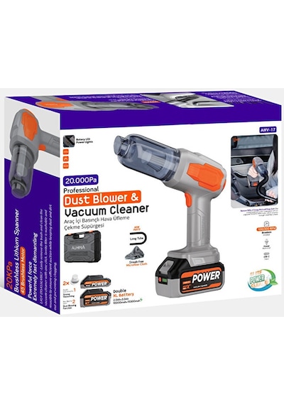 Çift Bataryalı 25000mah Batarya 20.000pa Güçlü Vakumlu Çantalı Ar