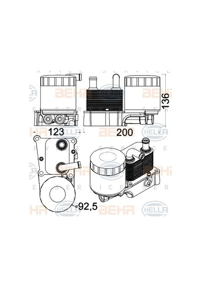 KNECHT CLC191000S Yağ Soğutucu (170×230) Ford Focus 1.8 TDCI.98- (Eno:8Mo376797071)