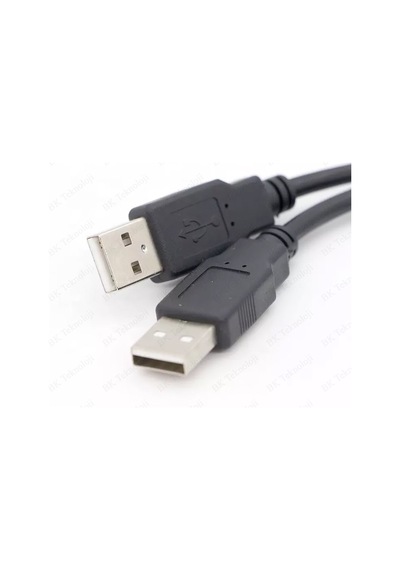 Erkek-Dişi Çift USB 2.0 Tip A Panel Montajlı Uzatma Kablosu
