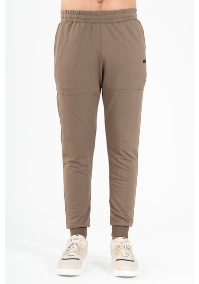 Maraton Sportswear Regular Erkek Ribana Paça Basic Kakao Eşofman Altı 21716 Kahverengi