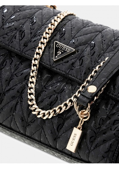Guess Stacey Dönüştürülebilir Kapaklı Kadın Siyah Çapraz Çanta Hwgg9741210-bla