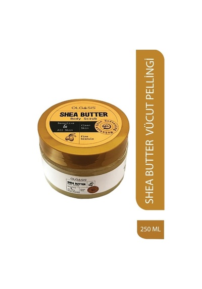 Olgasis Shea Butter Body Scrub İnce Granül Hassas Ciltlere Ölü Deri Gideren Deniz Tuzu Vücut Peeling