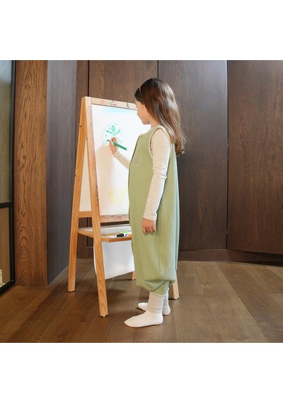 Diawoo Cocoon Walker 4 Mevsim Merino Uyku Tulumu,%100 Merino-Organik Pamuk,2-7 Yaş Haki Haki 2 - 4 Yaş