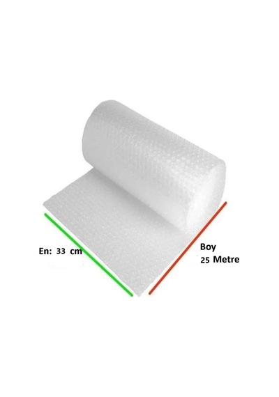 Balonlu Naylon 33cm X 25mt En: 33 Cm, Boy: 25mt. Üç Katlı Eşya Koruma Ambalajı, Pat Pat