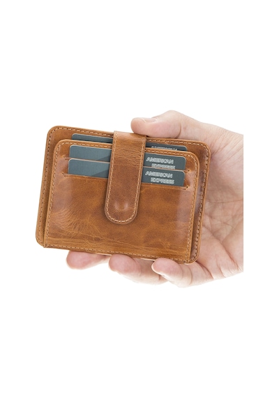 Çok Bölmeli Slim Deri Kartlık Blw019 V18 Taba