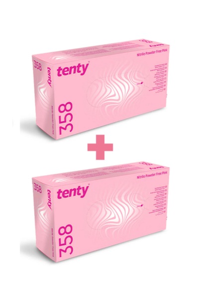 Tenty Nitril Pembe Eldiven 2 Li Paket S Beden