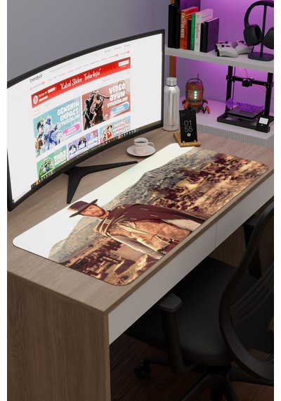 İyi Kötü Çirkin V3 90x40 Xxl Gaming Kauçuk Kaymaz Taban Mouse Pad Fare Altlığı