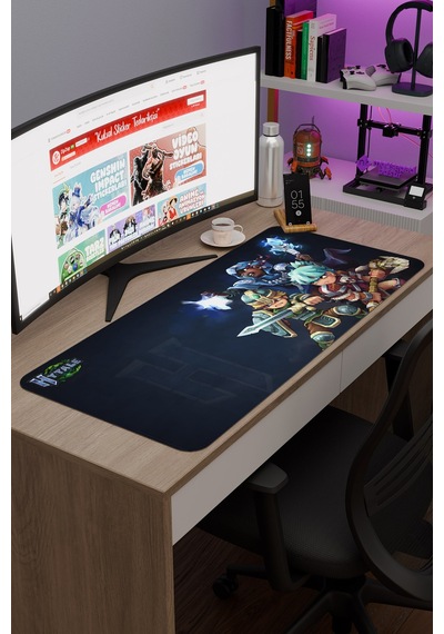 Hytale Kaymaz Dikişli Kauçuk Oyuncu Mousepad V2 - 90x40 Xxl Gaming Mouse Pad Fare Altlığı