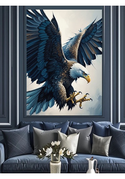 Ahşap Tablo Uçan Kartal Yırtıcı Kuş