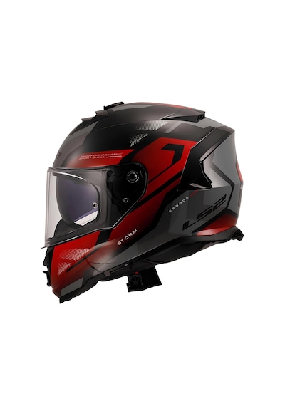 Ls2 Storm 2 Kronos Kapalı Kask Gri - Kırmızı