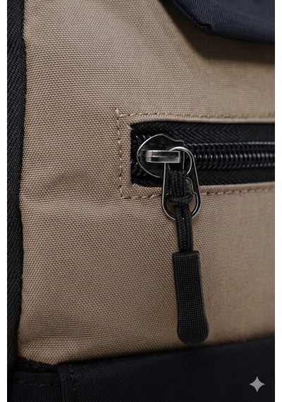 Cambridge Polo Club Minimalist Tasarım Unisex Çok Gözlü Sırt Çantası Bej
