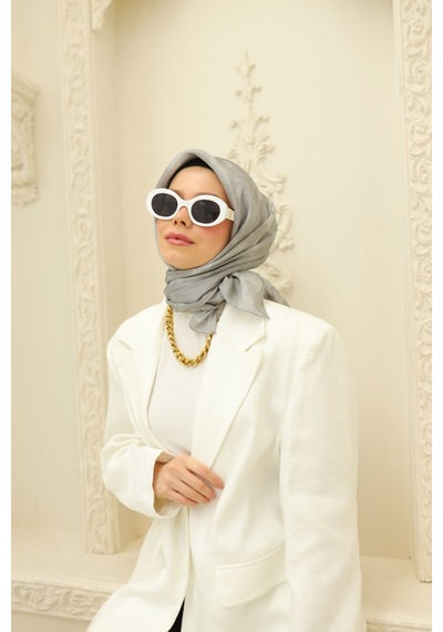 Silk Home Shiny Eşarp 75002-45 Gri, Gümüş