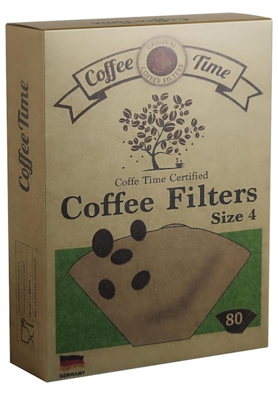Filtre Kahve Kağıdı Coffee Filters 1/4 4 Numara 80'li Açık Kahverengi + Koyu Kahverengi