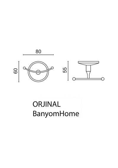 Çelik Banyo Paslanmaz Pirinç Bella Bornzoluk Askılık Krom