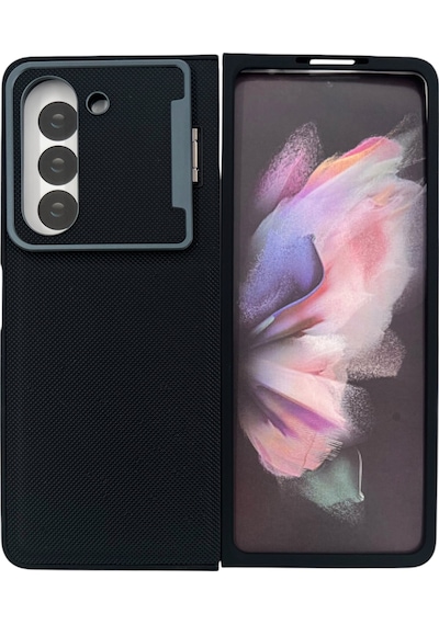 Nettech Samsung Galaxy Z Fold 5 Uyumlu Manyetik Standlı Seri Arka Koruma Kılıf - Gri Gri