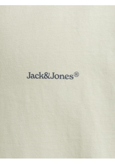 Jack & Jones Erkek Sirt Baskili Bisiklet Yaka Tisört - Split - 12297539 Celadon Tint
