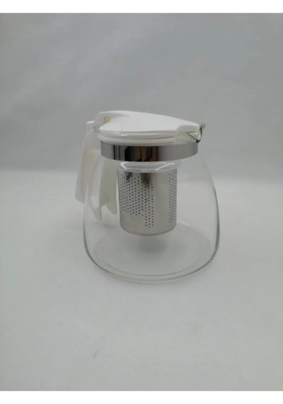 Tedar Çelik Süzgeçli Cam Demlik 900 Ml. Royaleks-8882 Najmaddin 6411267