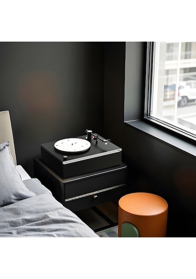 Hym s Lumi-s Siyah Dahili Bluetooth Hoparlörlü Retro Pikap Plakçalar