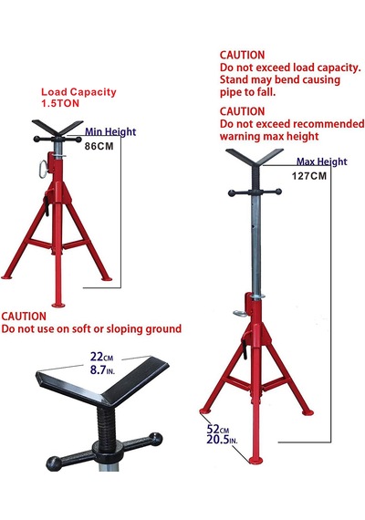 Fk Friko 1.5ton Boru Kriko Standı V Kafa /1.5ton Pipe Stand V-head