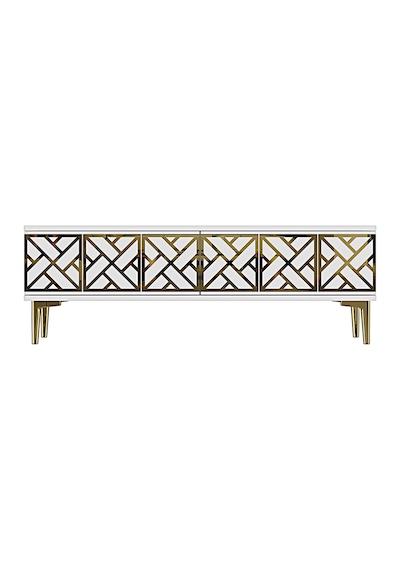 Tsa1238bg Arex Tv Sehpası Beyaz-gold 120cm