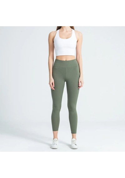 3nbe Kadın Tayt Fitilli Mevsimlik Haki Yeşil