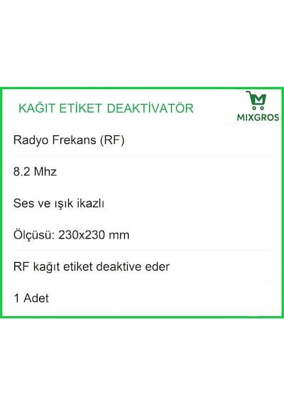 Kağıt Etiket Öldürücü Deaktivatör Rf Radyo Frekans Ses Ve Işık İkazlı