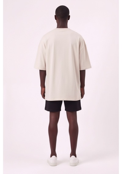 Blow Up 92 Krem Oversize Erkek T-shirt 142913 SİYAH